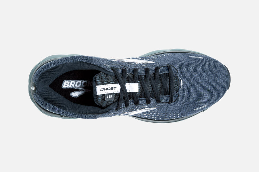 Ghost 13 Road Brooks Running Shoes NZ Mens - Navy/Grey - ZUFTOQ-820